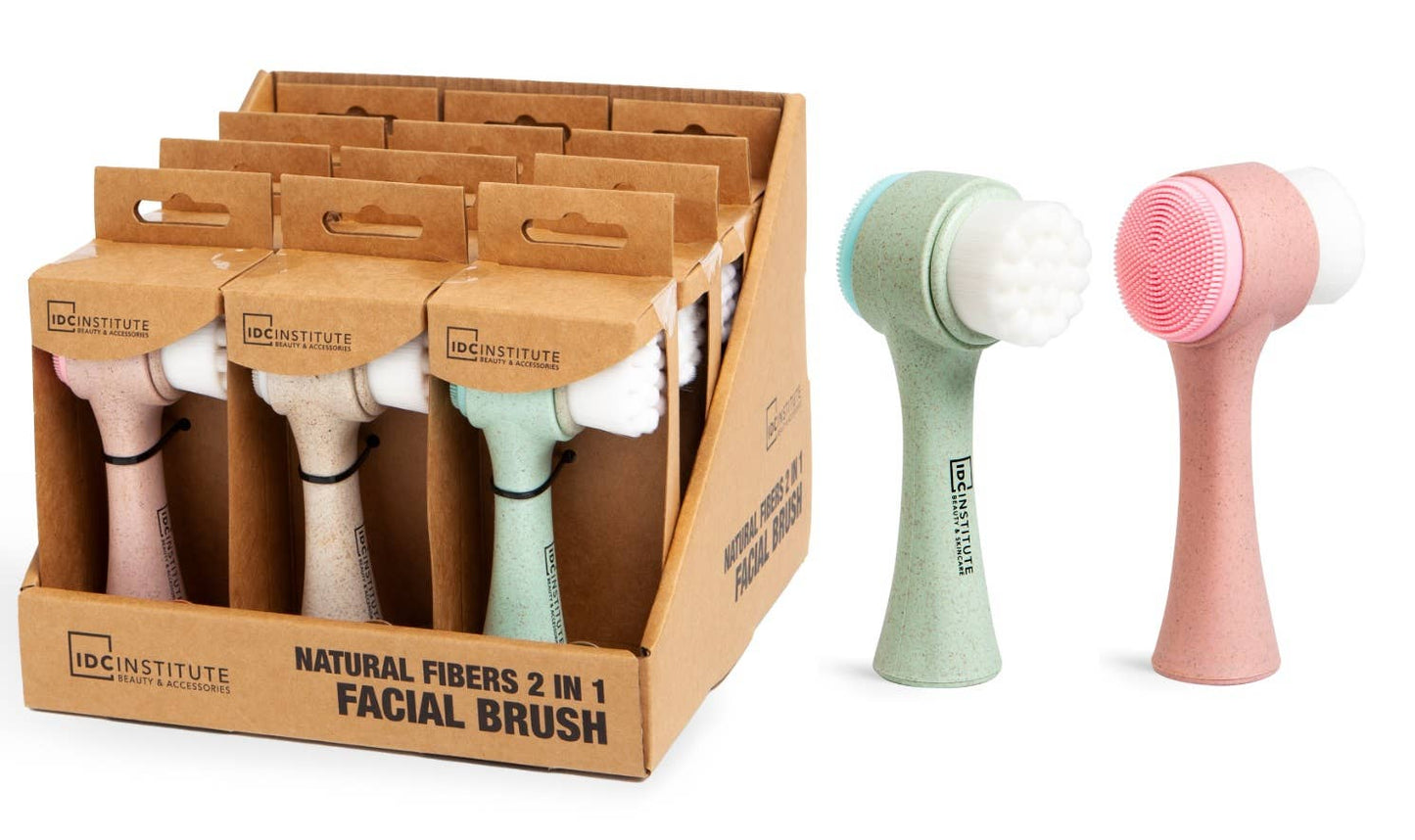 Idc Institute Natural Fiber Facial Brush 2In1